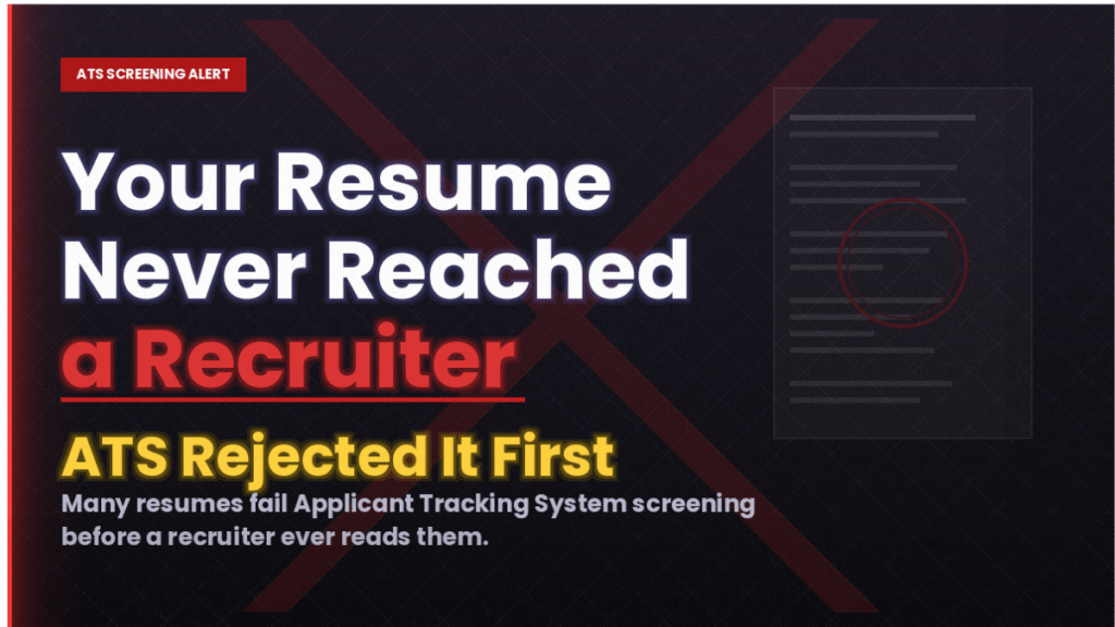 resume rejected by applicant tracking system before reaching recruiter