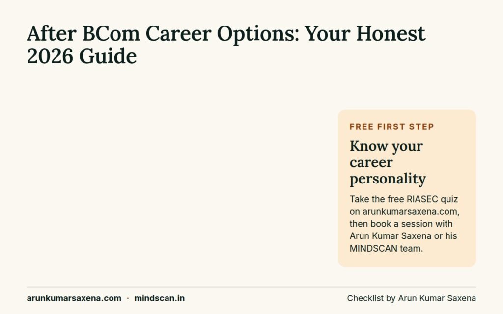 After BCom Career Options: checklist