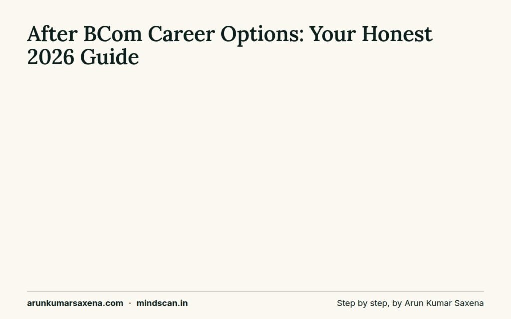 After BCom Career Options: steps