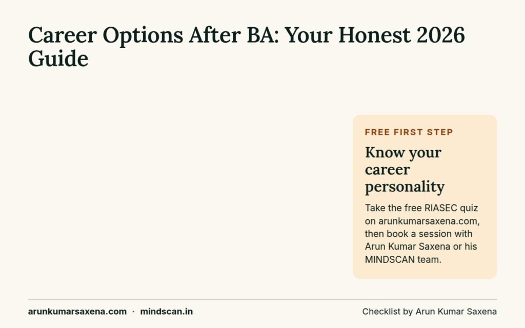 Career Options After BA: checklist