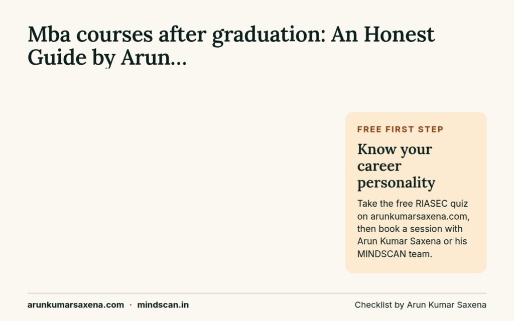 MBA courses after graduation: checklist